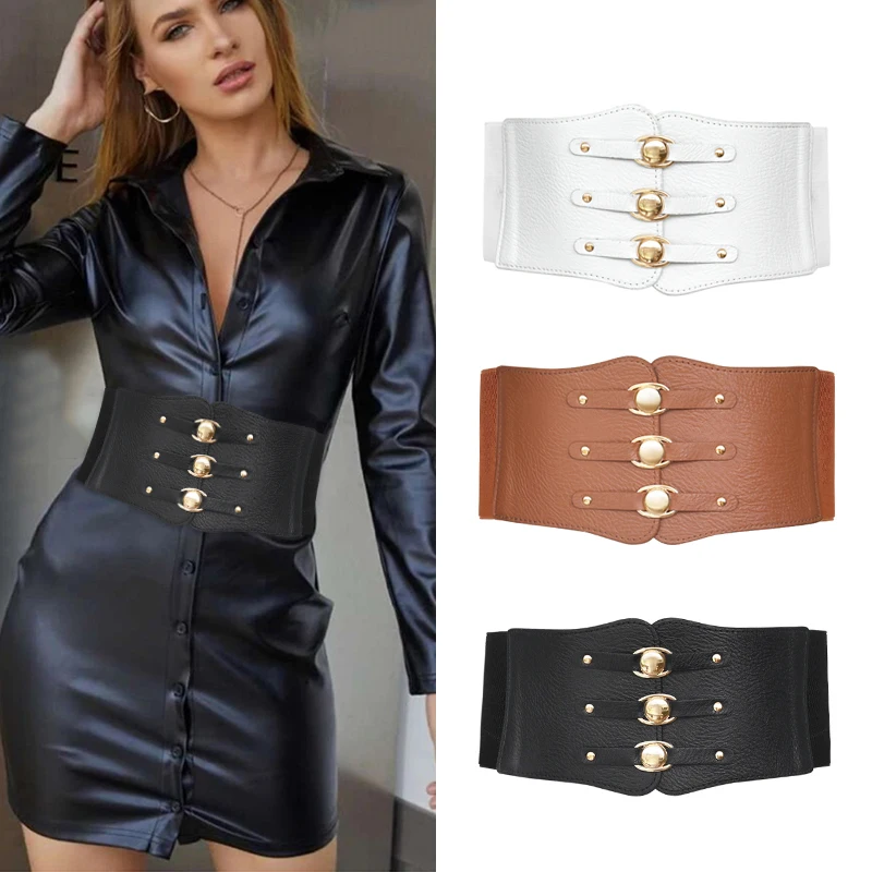 

Elastic Wide Corset Belts For Women Waist Plus Size Belt Female Dress Waistband Big Stretch Cummerbunds Clothes Accessory
