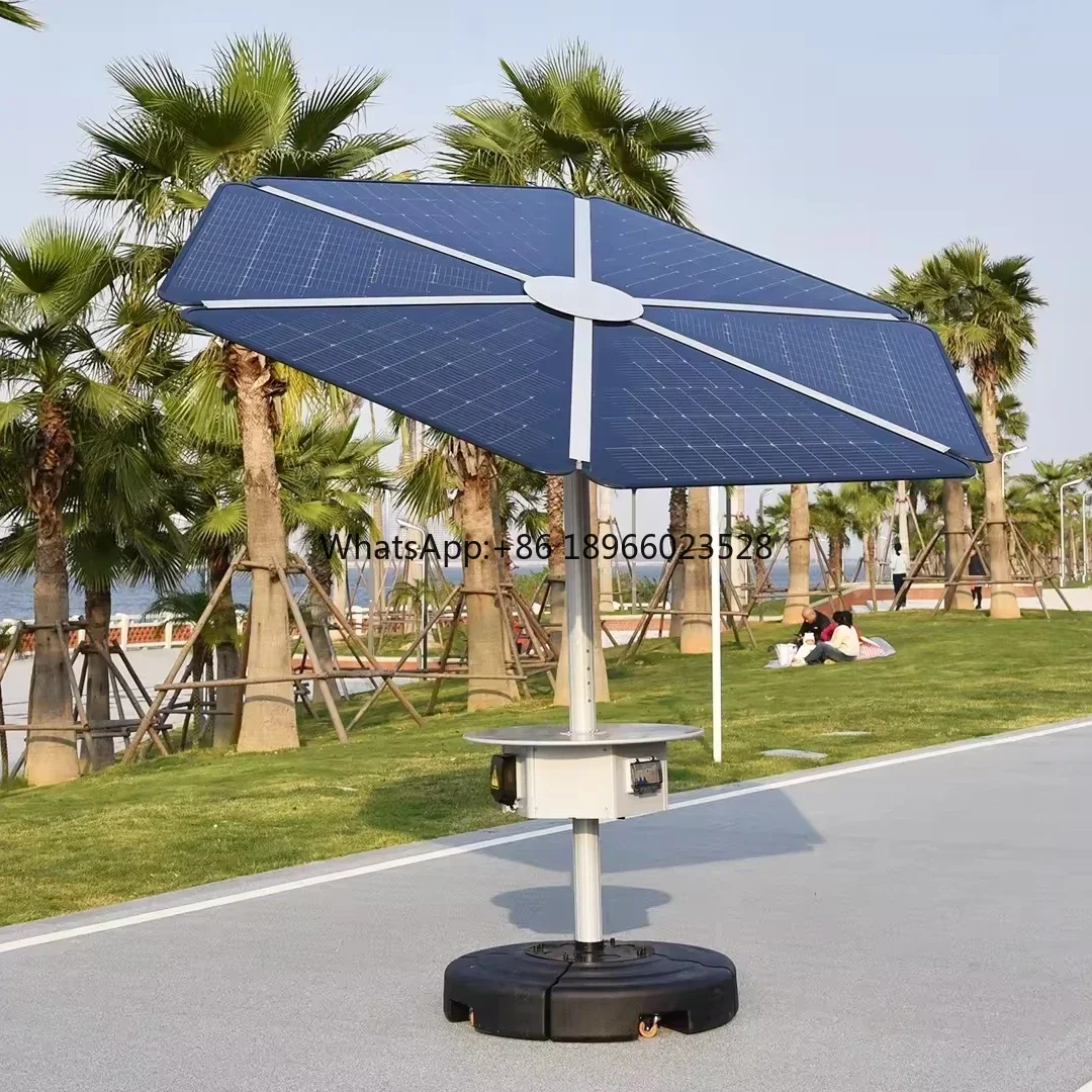 Наружный зонтик солнечная панель с подсолнухом электростанция 600 Вт