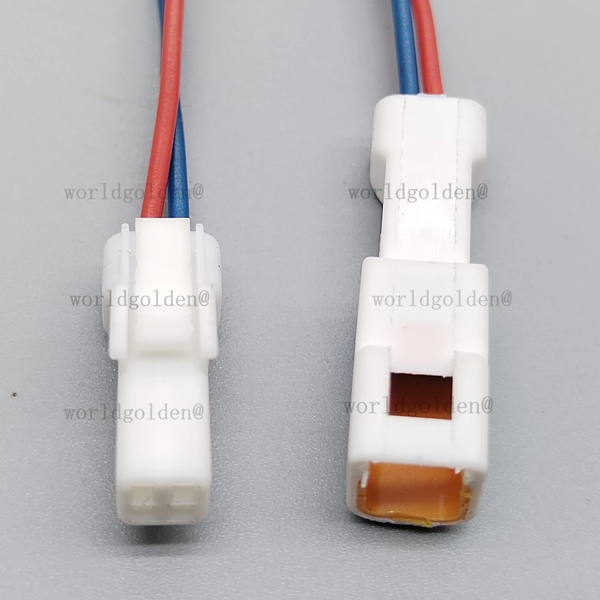 Фото Полный комплект белых 2-контактных разъемов 02R-JWPF-VSLE-S и 02T-JWPF-VSLE-S для универсальных автомобилей, замена поврежденных проводных соединений, автомобильный разъем. №2