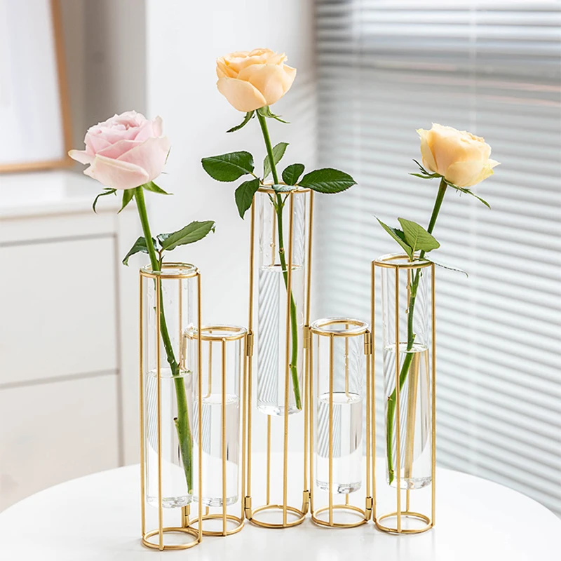 

Стеклянные вазы для цветов, домашнее украшение для комнаты, ваза с зелеными углами для гидропонных растений, искусство расположения цветов,...