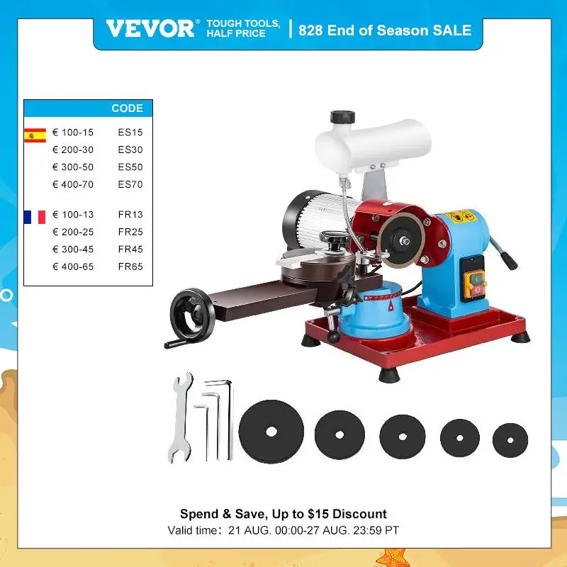 VEVOR 370W Blade Sharpener Rotary Angle Water Injection Grin