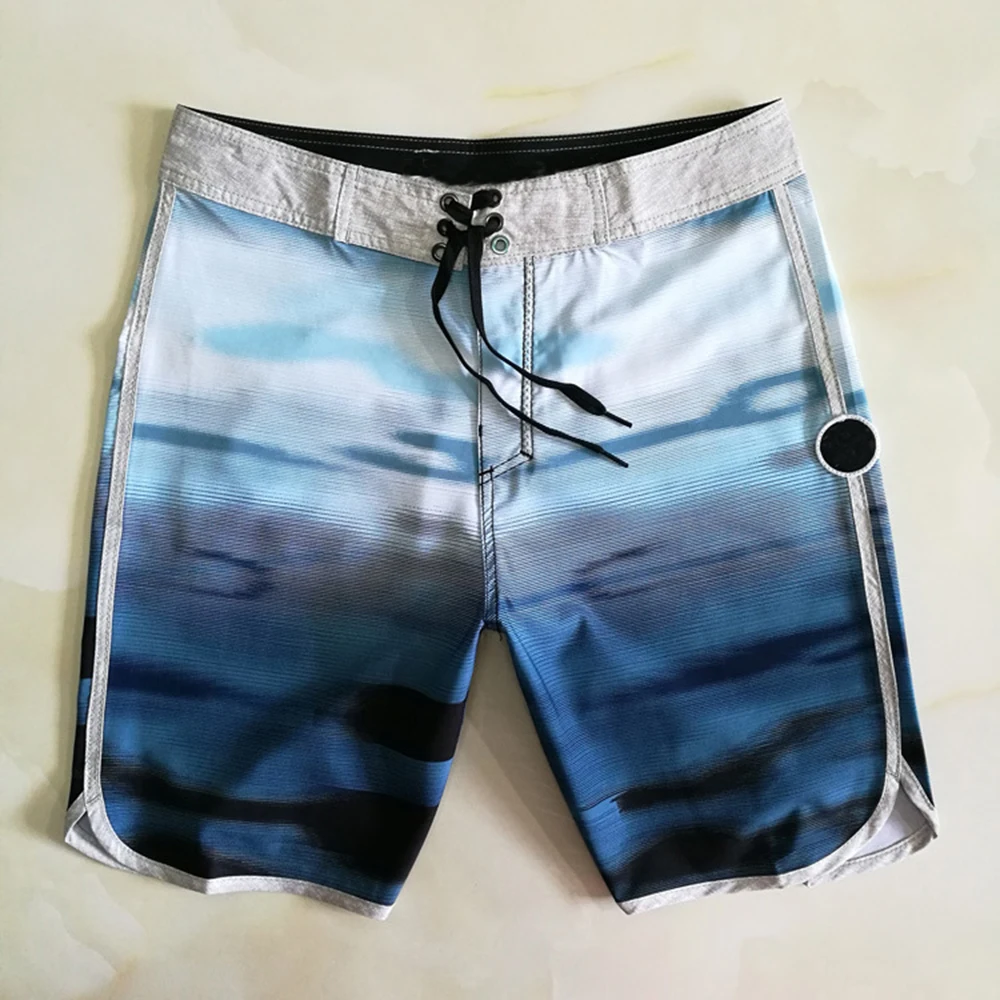 Plus Size 28 to 38 Waterproof Board Shorts Summer Shorts Men Swimwear Men Beach Shorts Men Bermuda Short Boardshorts With Label