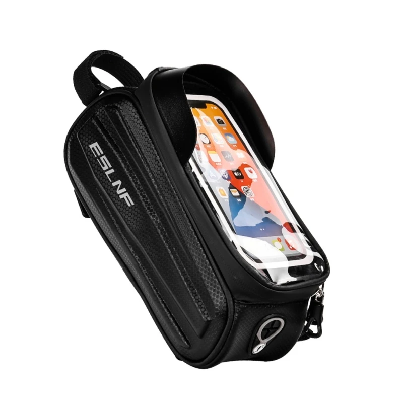 

Dropship Large Capacity Waterproof Bike Front Top Tube Panniers Bike Phone Mount Holder Handlebar Bag with Touch Screens