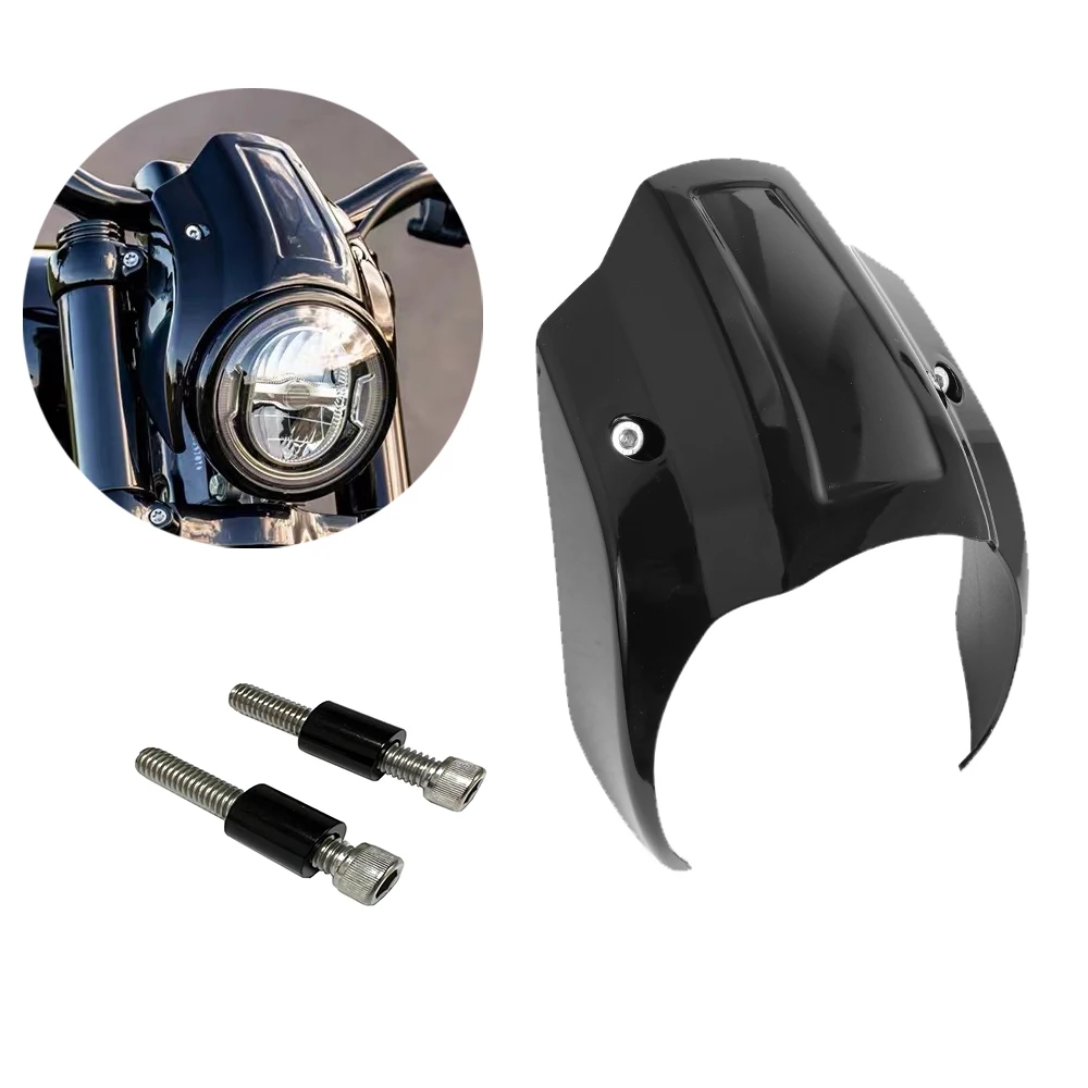 

Motorcycle Gloss Black Front Mask Headlight Fairing Cover For Harley Breakout FXBR 107 FXBRS 114 2018-2022 2021 2020 2019
