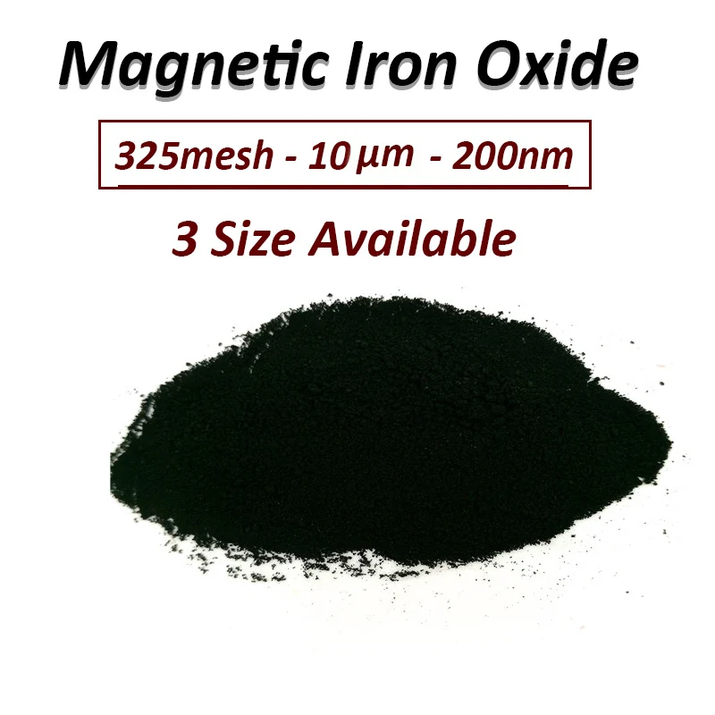 99.9% Black Fe3O4 Powder Magnetic Iron Oxide Powder for R&D Ultrafine Powders 325mesh,1um,200nm Mult Size