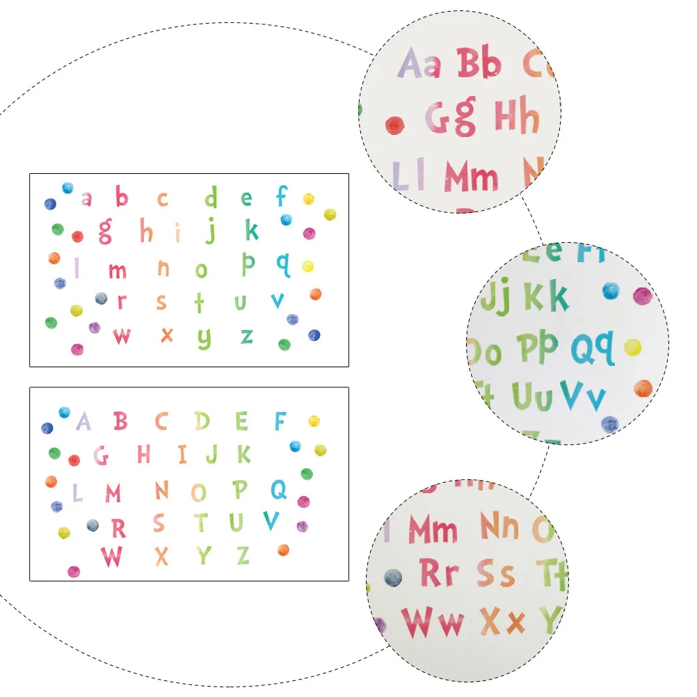 2-листые наклейки на стену в горошек Abc для детей ПВХ скрапбукинг образовательный