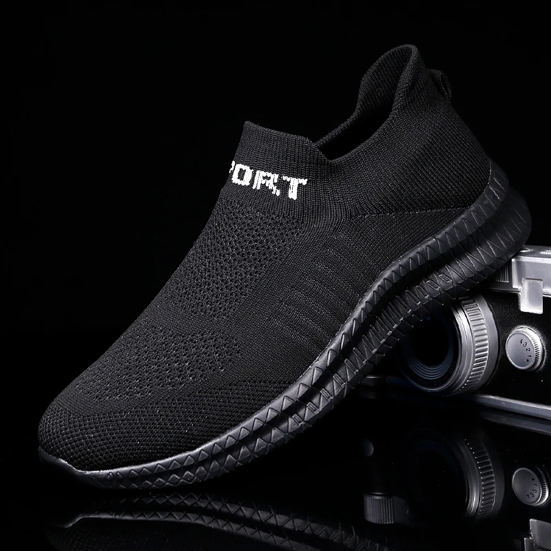 2022 Original Socks Shoes for Men Casual Sneakers Mesh Breathable Tennis Fashion Slip on Flats Men's Loafers Shoes Free Shipping