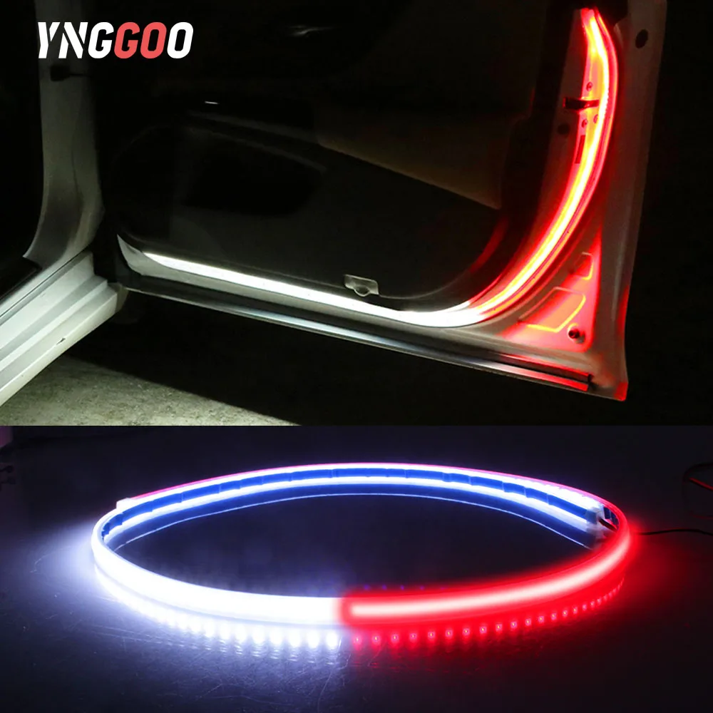 

Универсальные предупредительсветильник световые полосы для украшения дверей автомобиля, стробоскоп, мигающий свет s 120 см, 12 В, предупрежда...