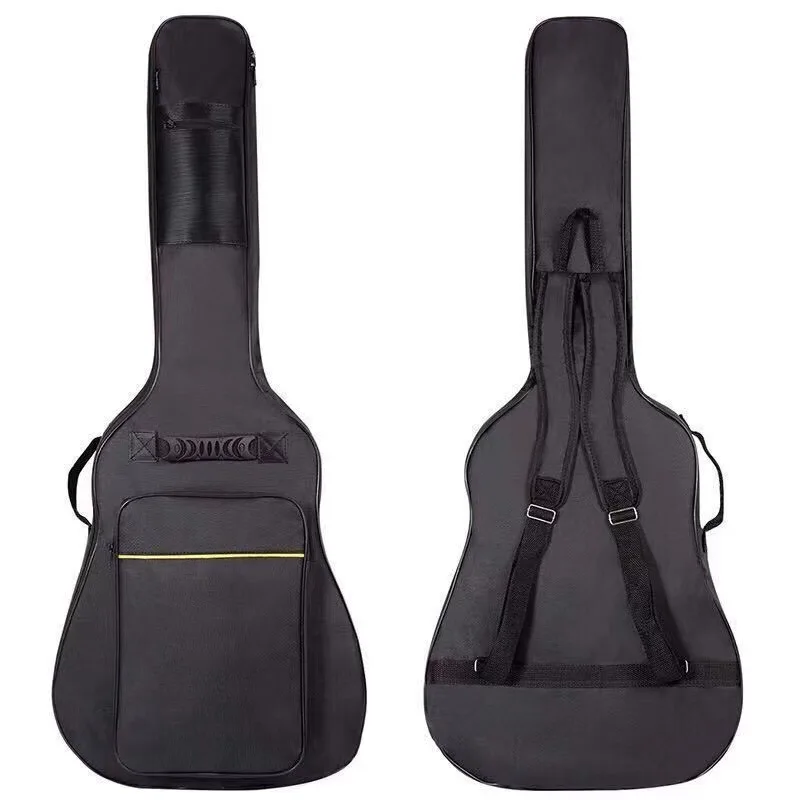 

1Pcs Black Waterproof Double Straps 41" Acoustic Guitar Backpack Gig Bag Case With 5mm Thickness Sponge Padded