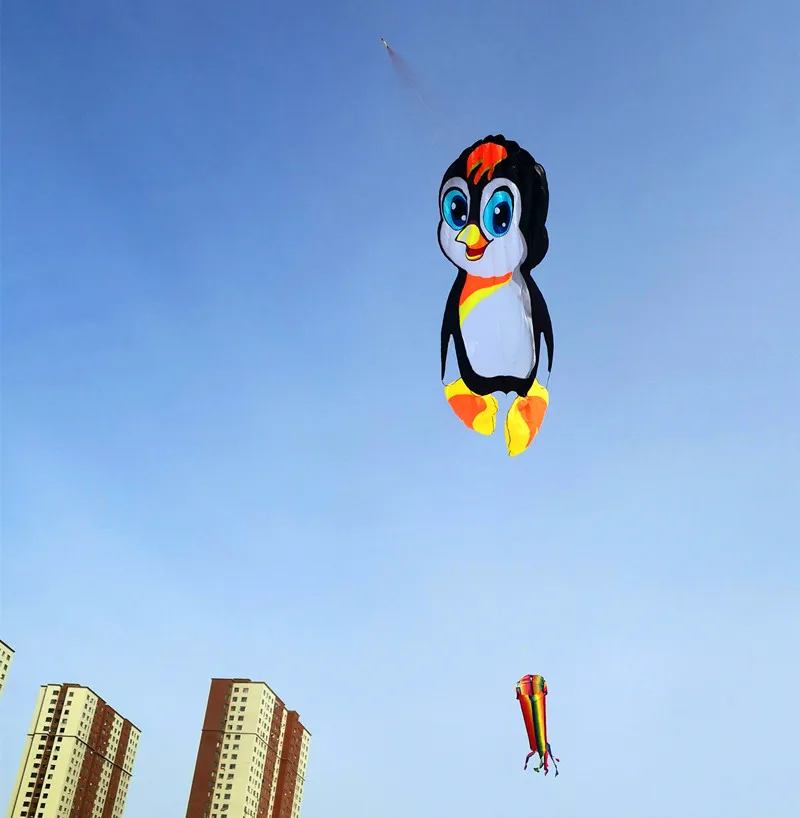 Новый большой воздушный змей с пингвином летающий мягкий большие уличные