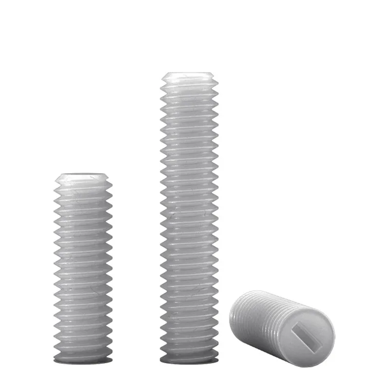 2/20 шт Φ * 5/6 нейлоновый шлицевый болт белая пластиковая резьба плоская головка