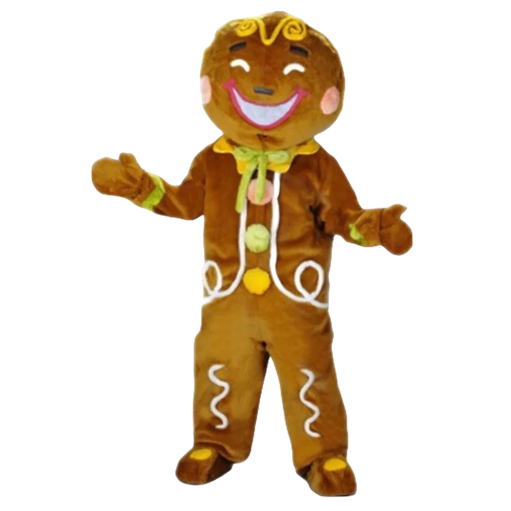 Костюм талисмана пряного печенья взрослый размер рождественская акция gingersnap