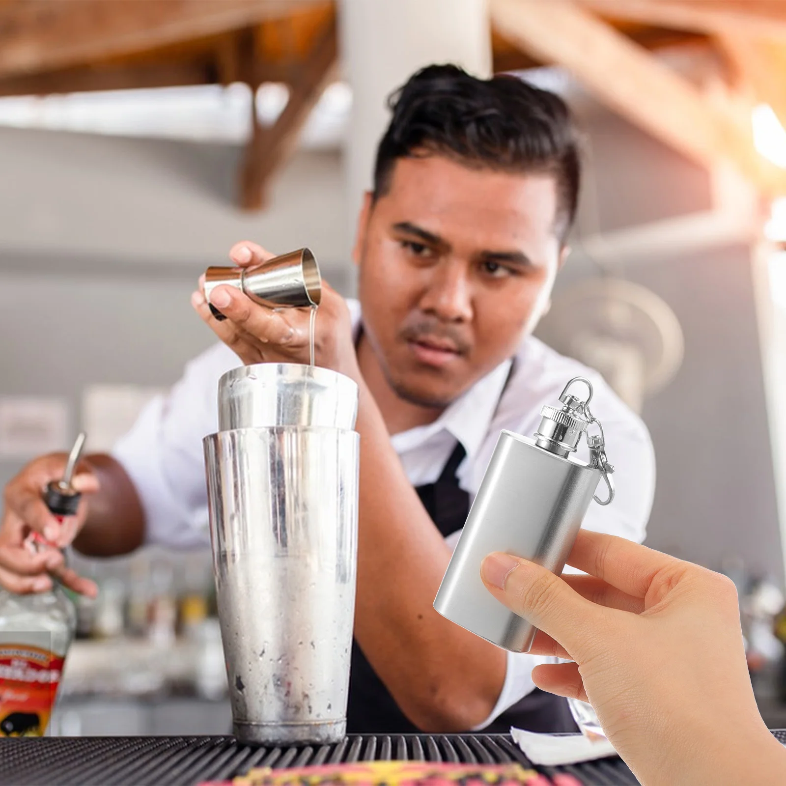 2 унции 56 мл кувшин с плоской крышкой из нержавеющей стали фляжка для виски