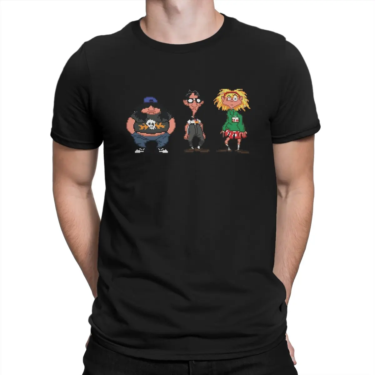 

Men T-Shirts Bernard Laverne and Hoagie Fashion 100% Cotton Tees Short Sleeve Day Of The Tentacle Game T Shirt Round Neck Gift
