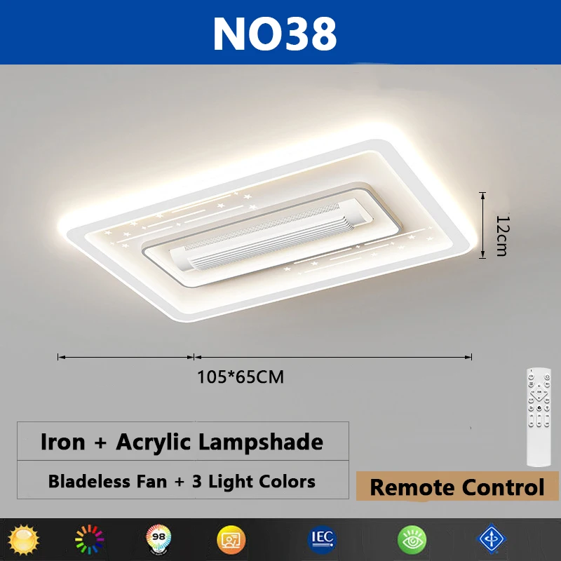 

KINLAMS Потолочный вентилятор с подсветкой
