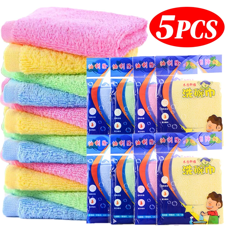 

Magic Oil Removal Rags Kitchen Dishcloth Super Absorbent Non-stick Oil Cleaning Cloths Scouring Pads Towels Home Cleaner Tools