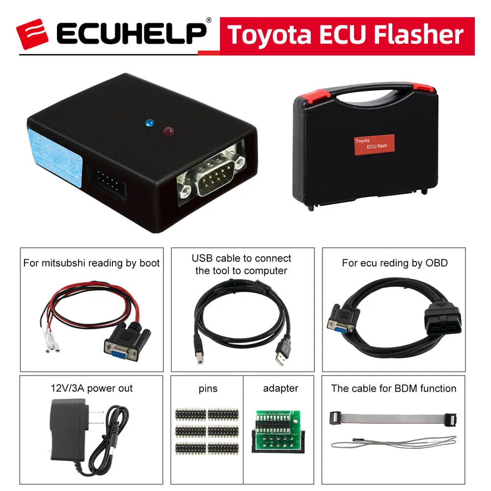 

Для Toyota, Lexus ECU Flasher, считывание и запись через внутренний 20-контактный или 26-контактный разъем для NEC 7F00XX series MCU