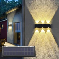 wall lamp outdoor lighting solar lights up and down garden outdoor waterproof aluminum external sconce sunlight wall lights