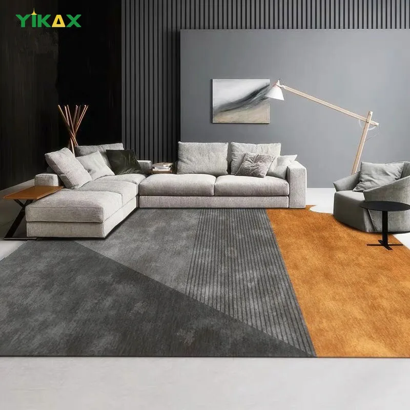 

Geometric Carpets for Living Room Area Rugs Floor Mat Large Sofa Coffee Table Beside Washable Flannel Bedroom Modern Home Decor
