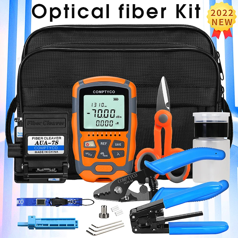Optical Fiber Cold Splicing Tool Kit Set Cutting Knife AUA-M70 Four-in-one Optical Power Meter Red Light All-in-one Machine 15MW
