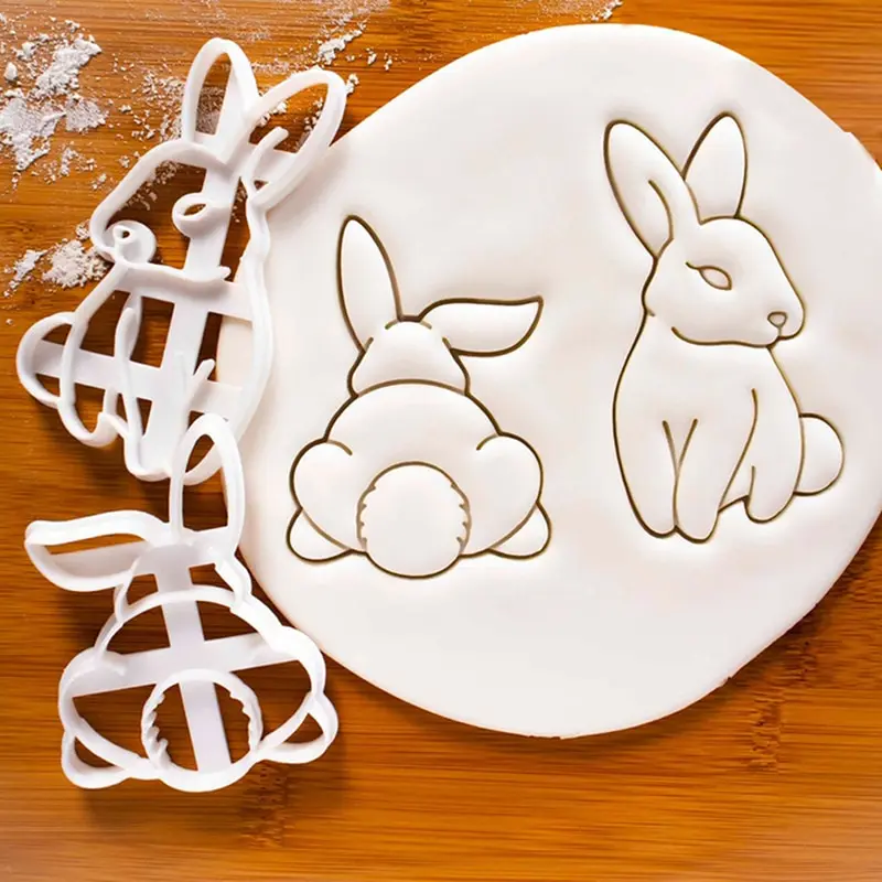 

1/2Pcs Bunny Cookie Cutters Kitty Butt Shape DIY Biscuit Cookie Mold Stamp Bakeware DIY Biscuit Hand Mold