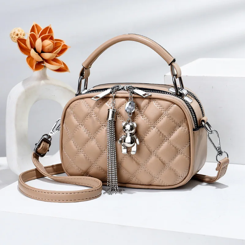 

Rhombic cross body bag 2022 new style small fragrance ocean chain bag women's cross body handbag mini shoulder bag fashion