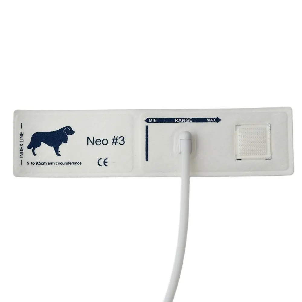 

Disposable Non-woven Single Tube Animal Nibp Cuff Disposable Blood Pressure Cuff 5-9.5cm Size Cuffs for Animal Monitor