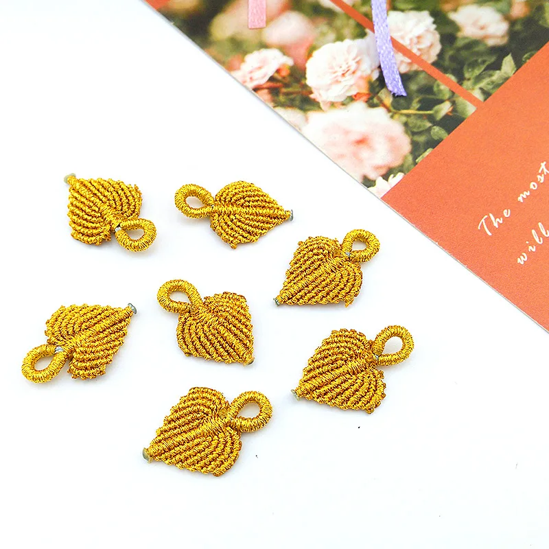 

2Pcs DIY Pendants Handwoven Tree Leaf Charms Accessories Jewelry Making Bracelet Rope Simple Handmade