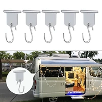 rv camping awning hooks clips s shaped tent hangers light hangers party light hangers for caravan camper accessories hooks