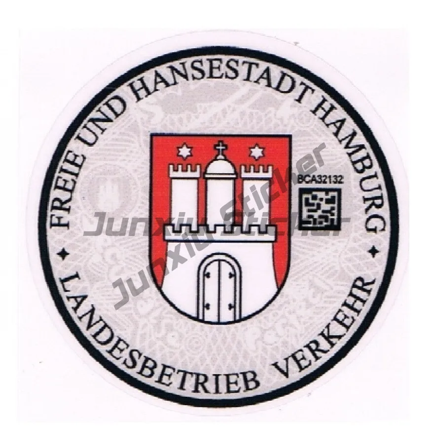 НАКЛЕЙКА ЗНАЧОК FREIE UND HANSESTADT HAMBURG LANDESBETRIEB NUMBER PLATE SEAL (art.: 3920d359aaa55) - 3920d359aaa55
