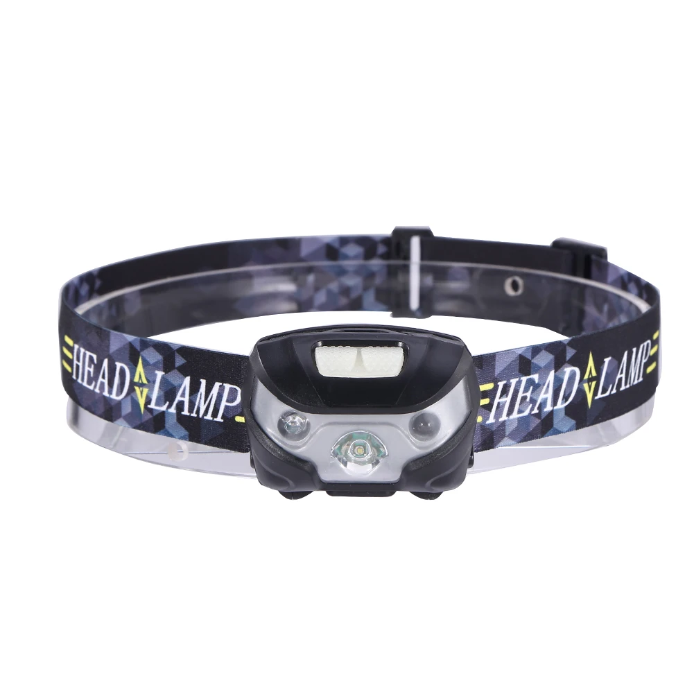 

Outdoor Waterproof LED Headlamp 4 Lighting Modes Motion Sensor Headlight with Elastic Strap for Camping Hunting Hiking