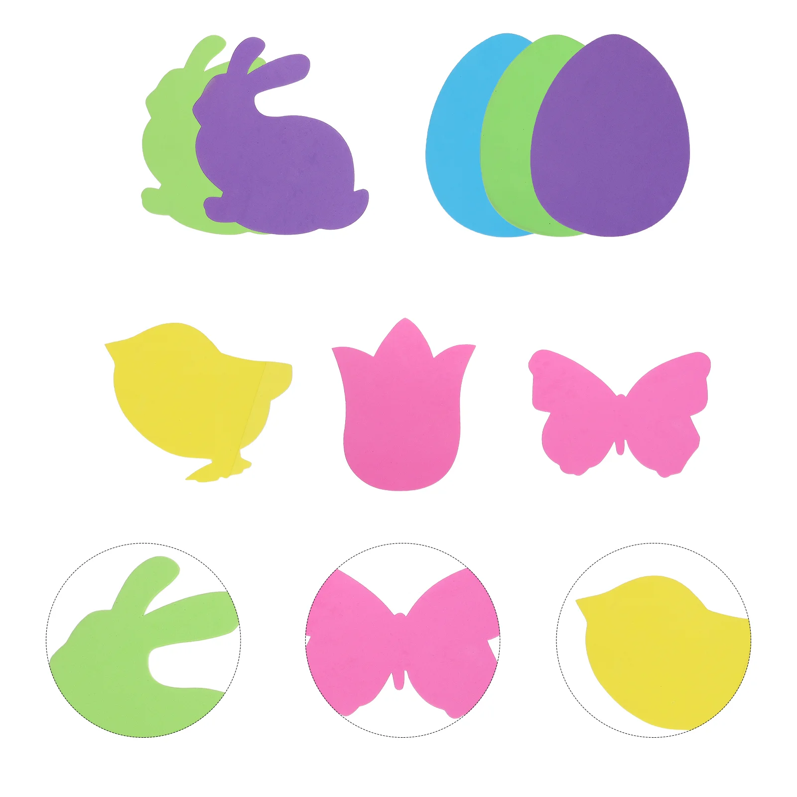 

1 Set Decorative Easter Bunny Wall Sticker Easter Egg Flower Bird Butterflies Stickers