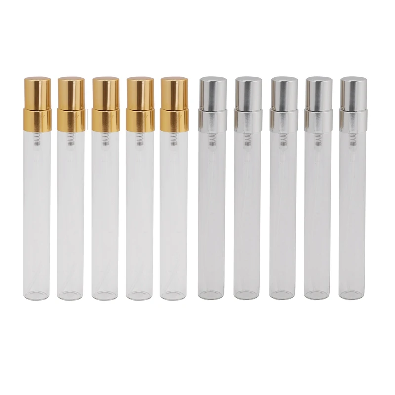 

10 Pieces/10ML Refillable Parfum Travel Spray Bottle , Portable Perfume Spray Bottle With Aluminium Pump