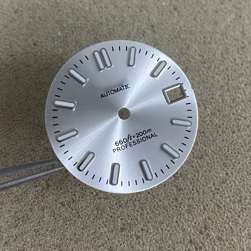 Sunburst dial blue black white green striped nails with Japanese C3 luminous fit nh35 nh36 4R36 7S movement