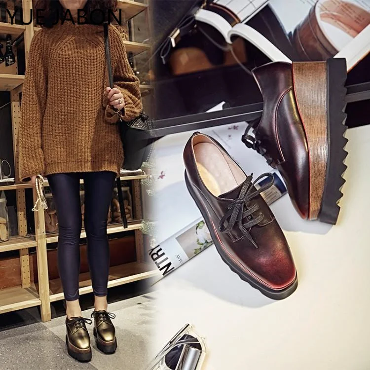 Кроссовки женские из натуральной кожи на платформе