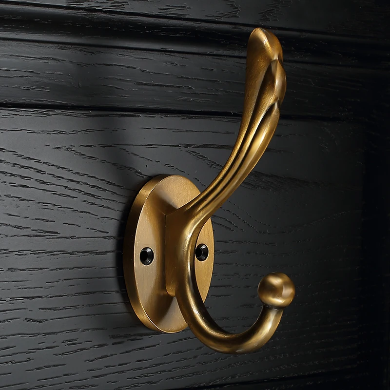 

New Chinese style Chinese style hanging clothes hook metal door back hook copper cloakroom cabinet hook wall hook hardware