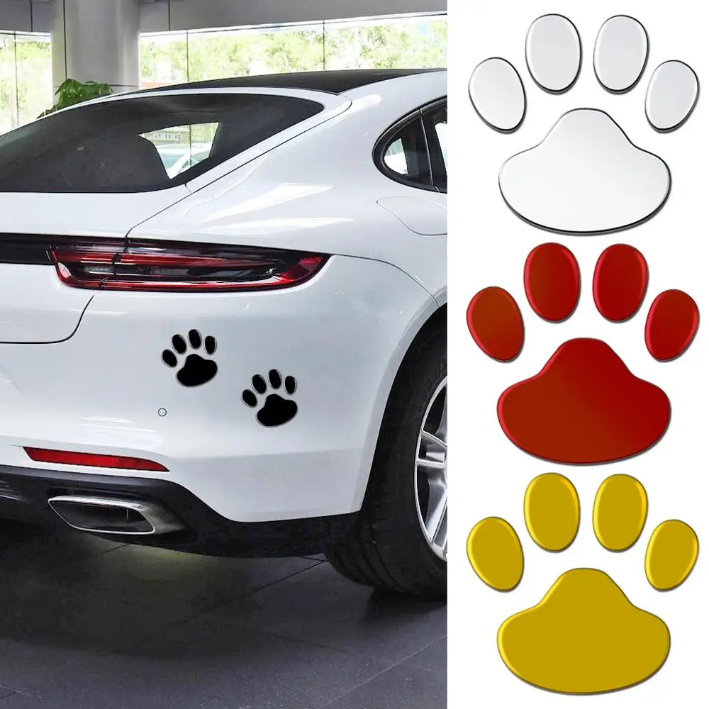 

1pair/set 3D Stickers Paw Animal Dog Cat Cool Design Bear Foot Prints Footprint Decal Car Stickers for Auto Motorcycle