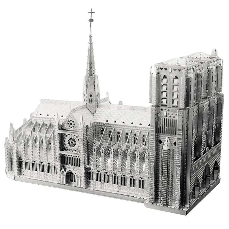 

Jigsaw DIY 3D Metal Puzzle Assembling Model Notre Dame De Paris Educational Decompression Toys Puzzle for Adult Home Decoration