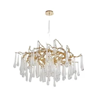 house indoor lighting elegant villas glass pendant hotel lamp ceiling luxury home fancy decor crystal chandelier light