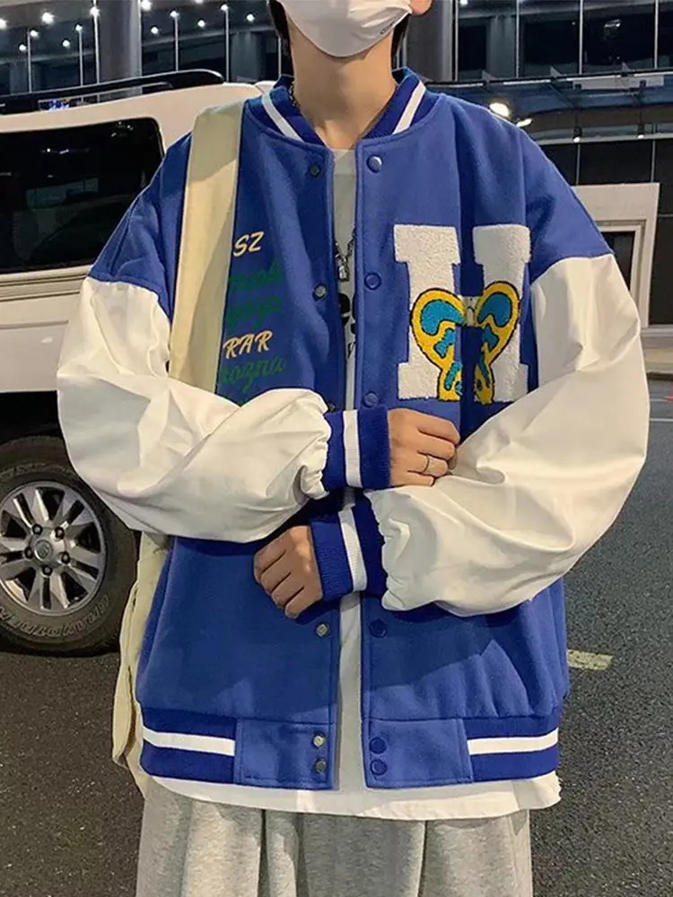 

Куртка бейсбольная унисекс с вышивкой, куртка-бомбер в стиле бойфренд, хип-хоп, уличная одежда для мужчин и женщин, весна-осень