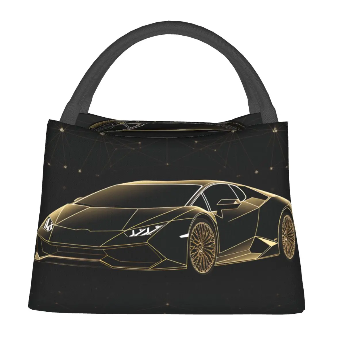 

Noble Sports Car Lunch Bag For Women Astro Geometry Print Lunch Box Outdoor Picnic Cooler Bag Waterproof Thermal Tote Handbags