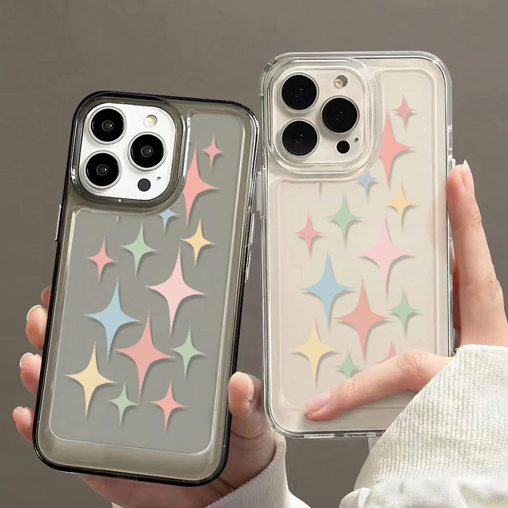

Luxury Shockproof Clear Phone Case For iPhone 14 13 12 11 Pro Max On iPhone X XR XS 7 8 Plus Silicone Bumper Back Cover Funda