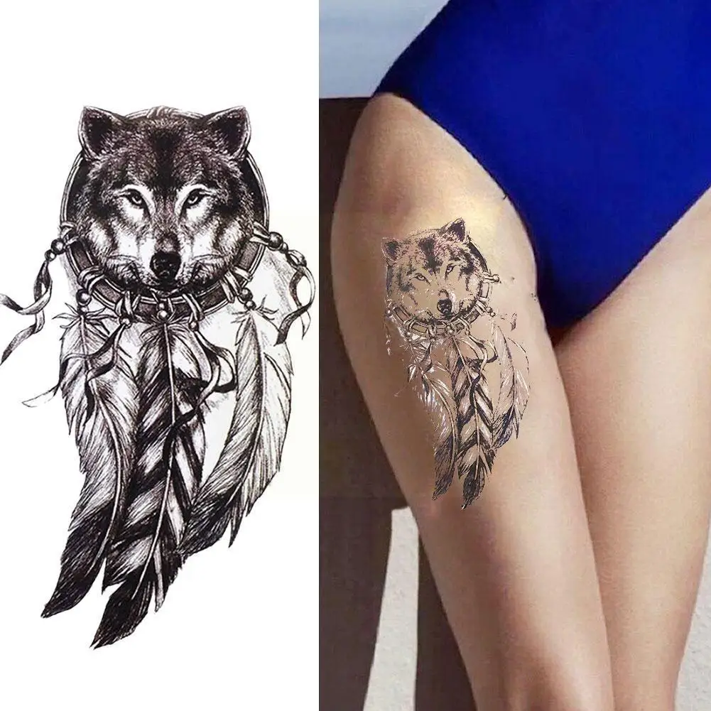 

Waterproof Temporary Tattoo Sticker Ferocious Animal Tattoos Body Art Arm Fake Sleeve Tattoo Fake Tattoos For Men Women Y6n0