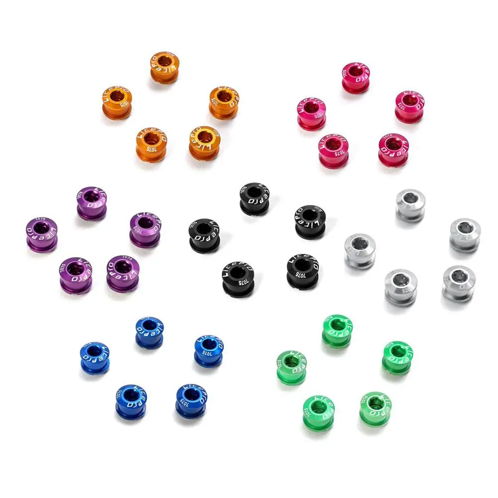 

5pcs 7075 Bicycle Crankset Bolts Screw Aluminum Alloy Colorful Single Disc Nail Lp Mountain Bike Accessories