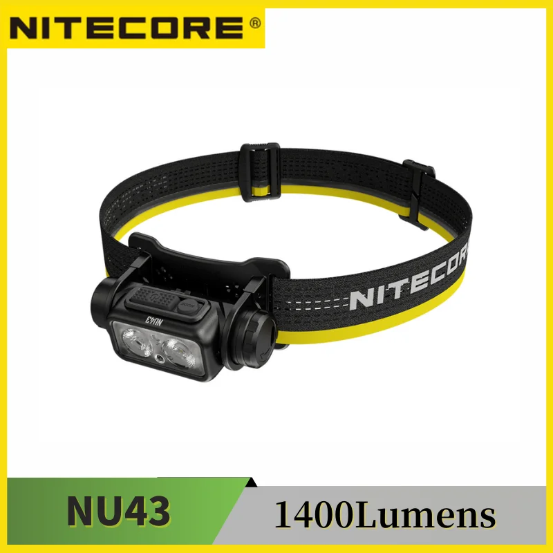 NITECORE NU43 18650 Rechargeable Headlamp 1400Lumens Max Beam Distance 130M Lightweight Headlight