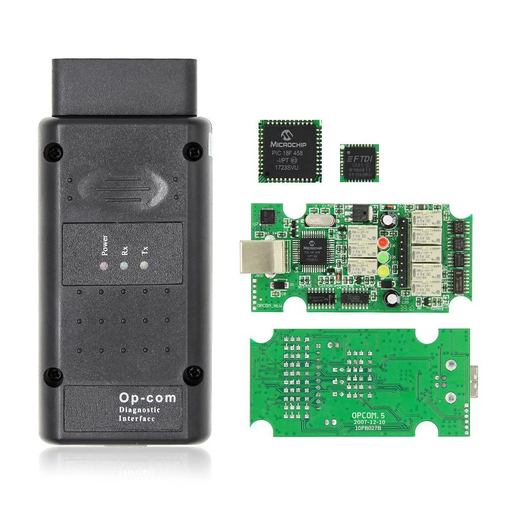 

Лучший чип PIC18F458 FTDI OPCOM V5 версии V1.70/V1.99 2014V прошивка прошивки OBD2 сканер инструмент для диагностического инструмента Opel Opcom