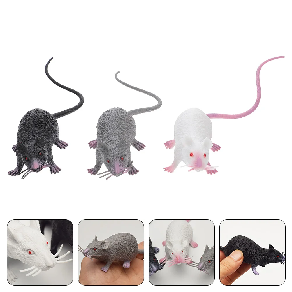 

Simulated Soft Rubber Mouse Scary Pranks Prop Halloween Fake Props Artificial Mice Adornments Imitation Party Favor Figurines