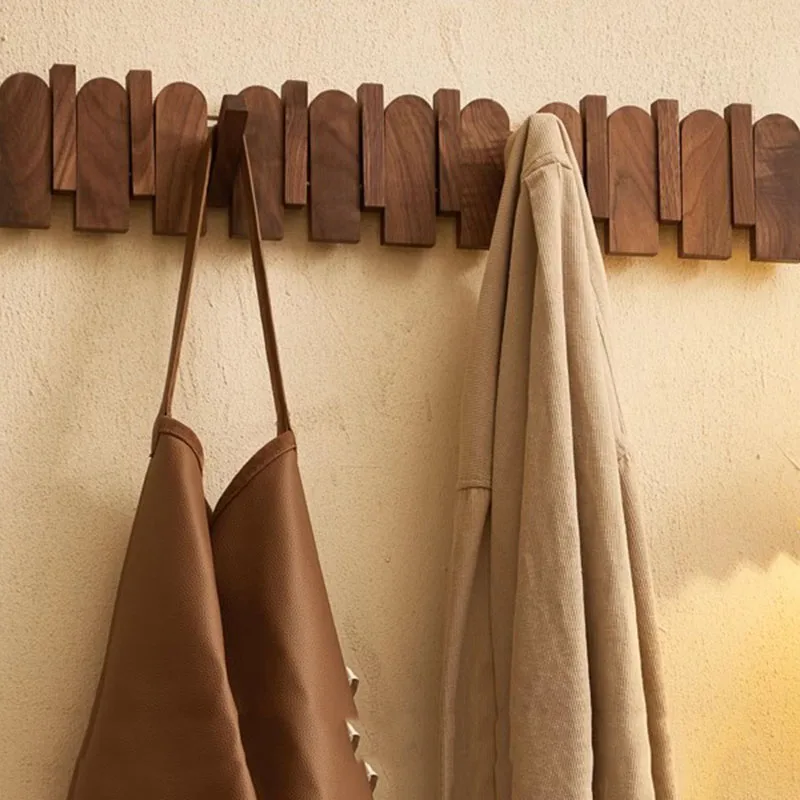 Стеллаж для пальто в скандинавском стиле деревянный комнатный органайзер