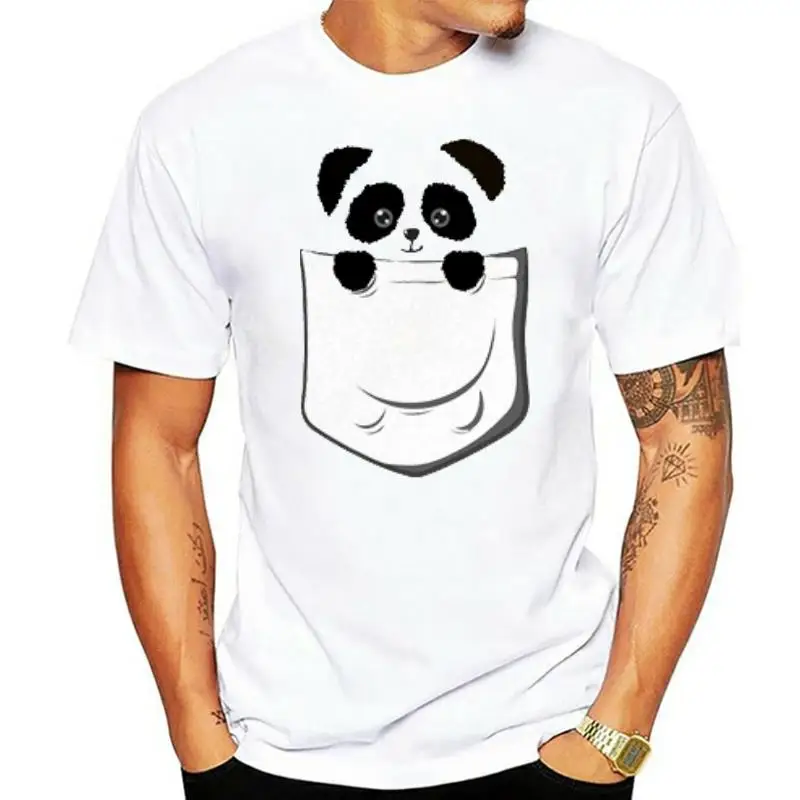 

Забавная женская футболка, супермилая футболка с карманами панды, модная классная футболка с животными для девушек, топы, футболки, уличная ...