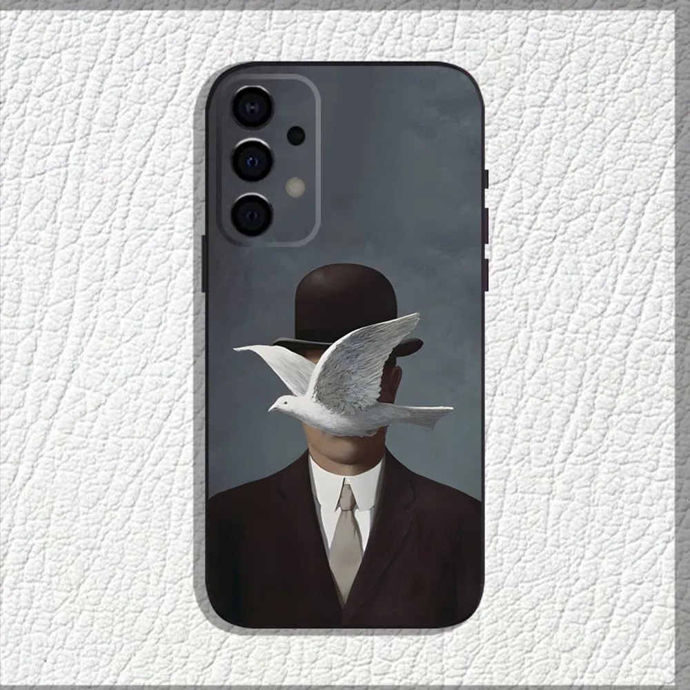 R-Rene Magritte Art Phone Case For Samsung Galaxy A13 A21s A22 A31 A32 A52 A53 A71 A80 A91 Soft Black Shell